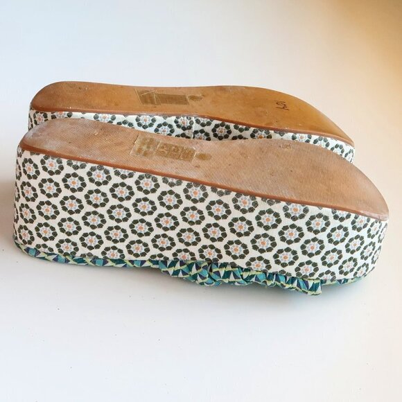 Leon Max Canvas Platform Wedge Slides Mule Sandals Statement Boho Summer Shoes - Picture 15 of 16